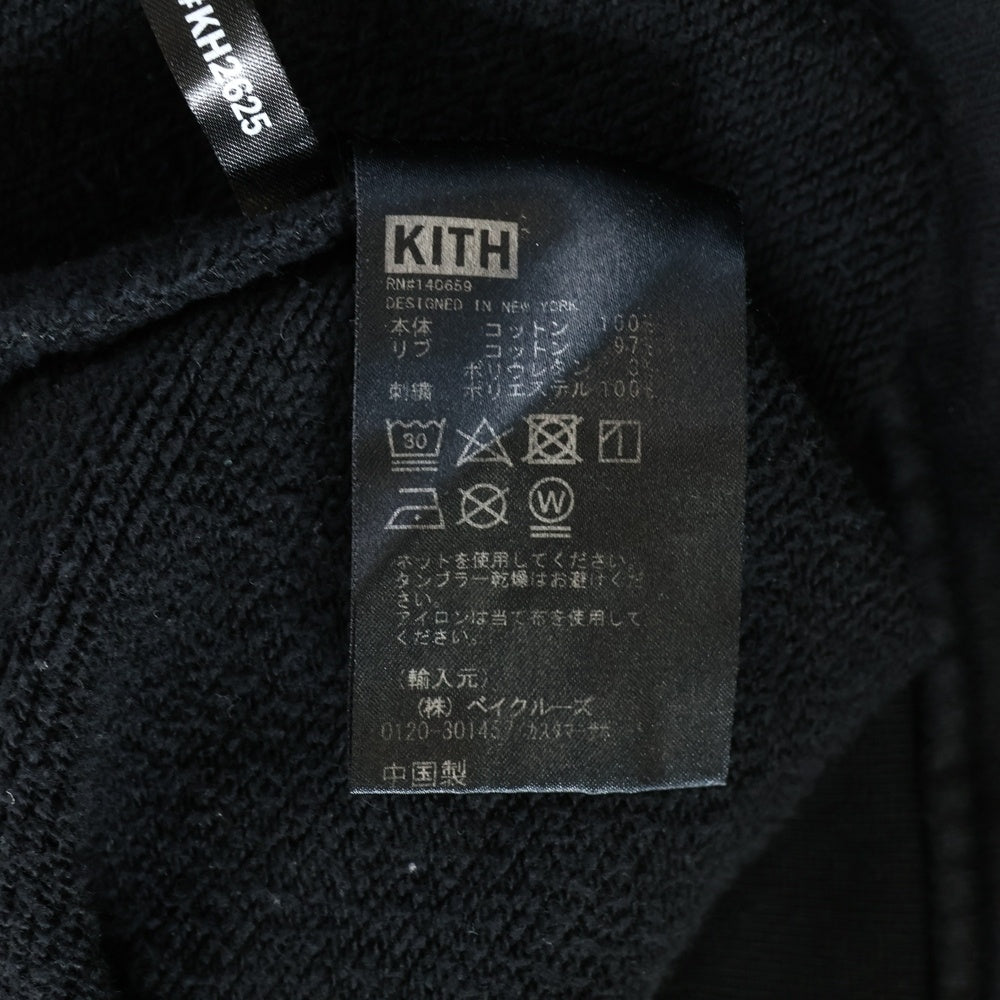 KITH(キス) x The Simpsons Portrait シンプソンズ フロント刺繍 クルーネックトレーナー スウェット ブラック