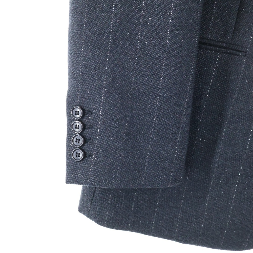 SAINT LAURENT PARIS(サンローランパリ) シングルブレスト ストライプ ウールテーラードジャケット グレー 705935 Y1F10