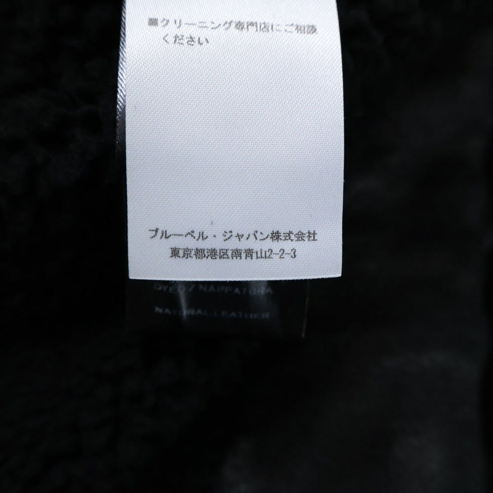 BALMAIN(バルマン) バイカームートン レザージャケット ブラック SH18252Z406