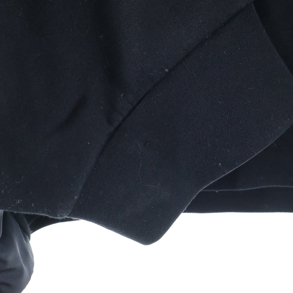 PRADA(プラダ) トライアングルロゴ クルーネック コットンスウェット長袖トレーナー ブラック UJL30A