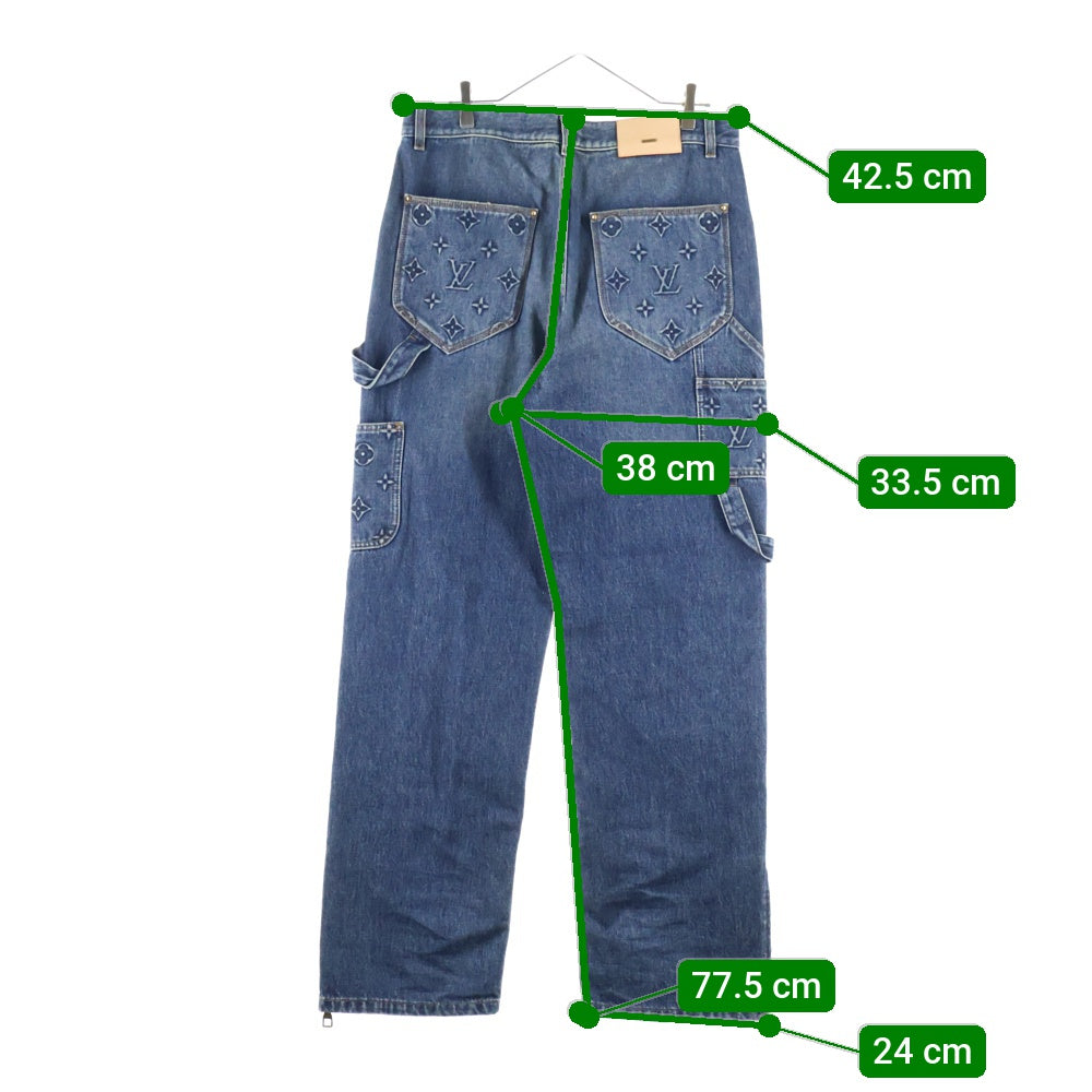 LOUIS VUITTON(ルイヴィトン) モノグラム カーペンターデニムパンツ RM232Q Y38 HOD45W インディゴ