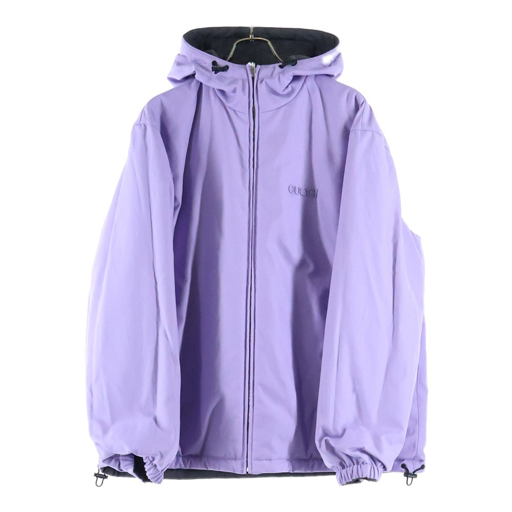 GUCCI(グッチ) GGナイロン リバーシブルジャケット ブルゾン グレー/パープル 795697