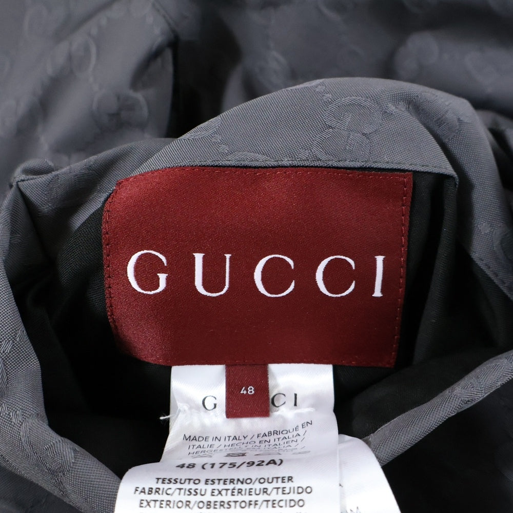 GUCCI(グッチ) GGナイロン リバーシブルジャケット ブルゾン グレー/パープル 795697