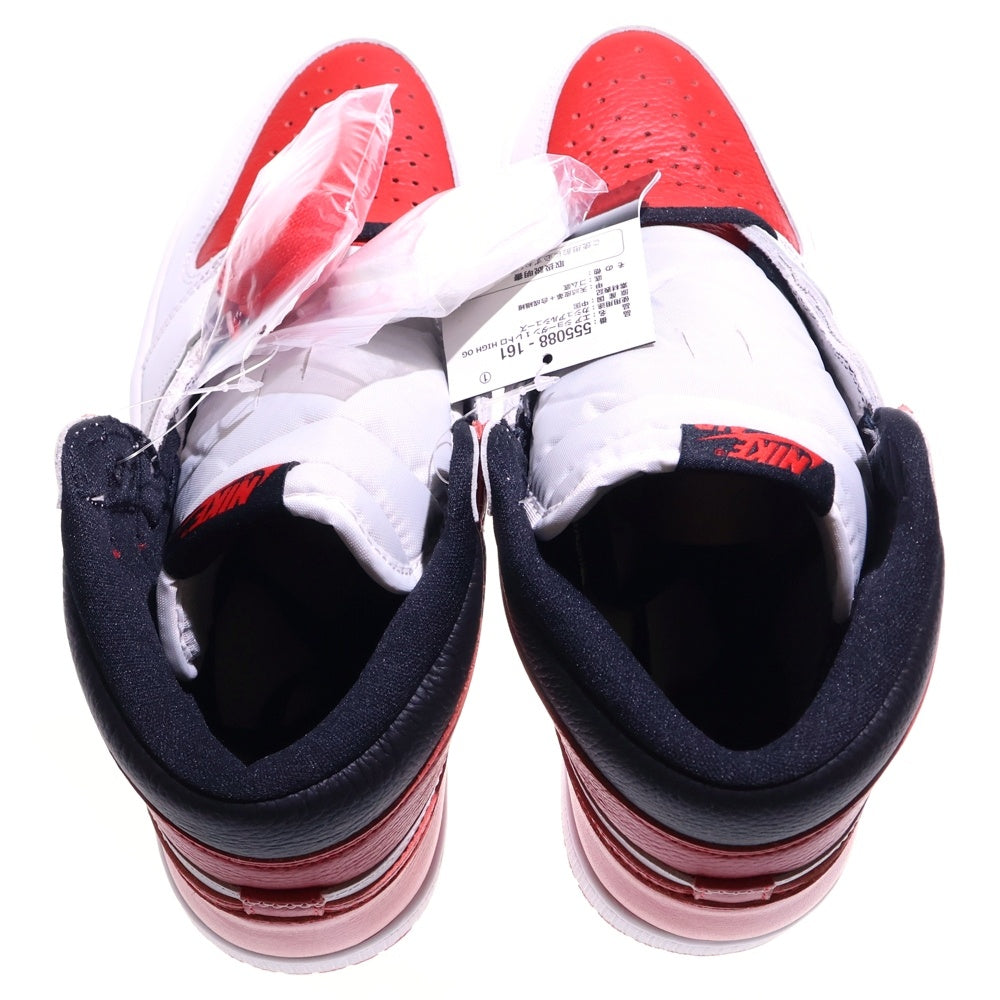 NIKE(ナイキ) AIR JORDAN 1 HIGH OG HERITAGE エアジョーダン ヘリテージ ハイカットスニーカー ホワイト/レッド US9.5/27.5cm 555088-161