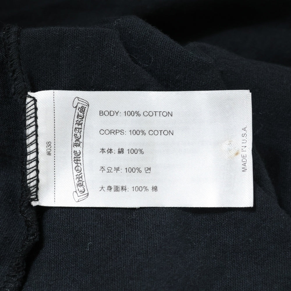 CHROME HEARTS(クロムハーツ) CH L S 1 CHクロス総柄 袖フローラルプリント 長袖Tシャツ ロンT カットソー ブラック