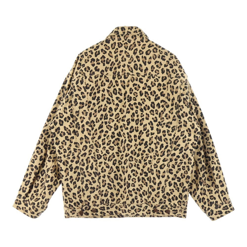 WACKO MARIA(ワコマリア) ×WRANGLER ×ラングラー レオパード デニムジャケット ジップアップブルゾン ブラウン WS9313
