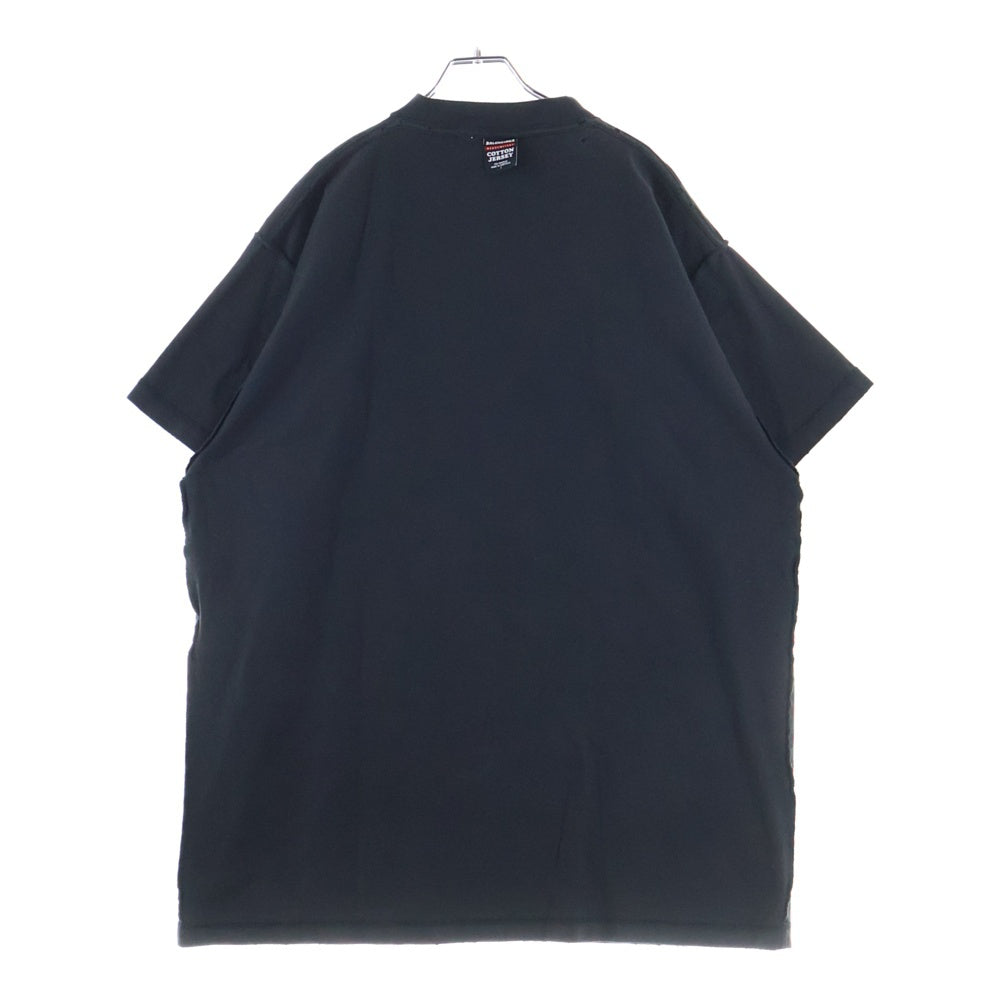 BALENCIAGA(バレンシアガ) インサイドアウト クルーネック半袖Tシャツ カットソー ブラック 787358 TMVF6