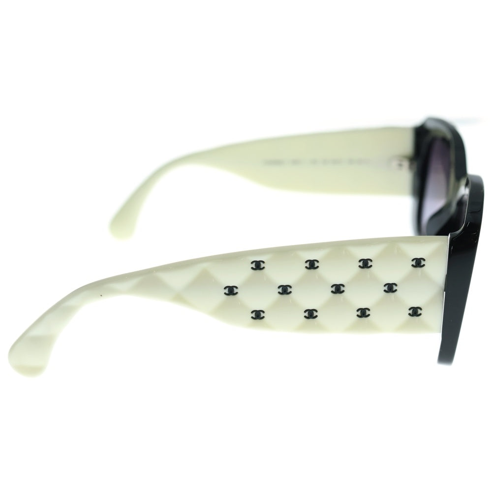 CHANEL(シャネル) ココマークテンプル スクエアレンズ サングラス アイウェア 眼鏡 ブラック/ホワイト 5483-A