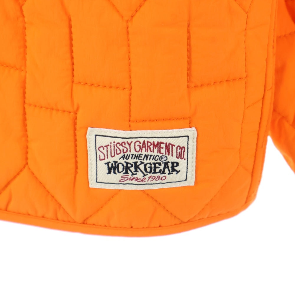STUSSY(ステューシー) 22AW QUILTED LINER JACKET キルティング ナイロンジャケット オレンジ