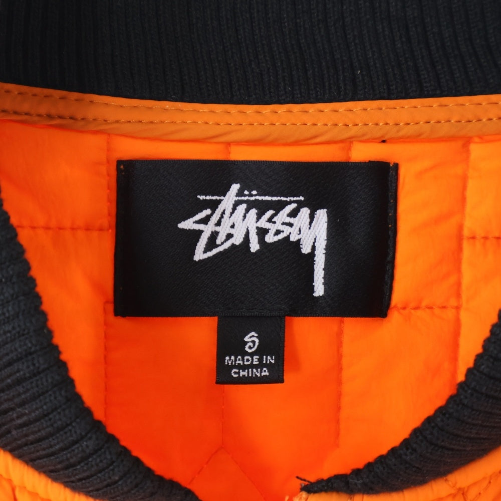 STUSSY(ステューシー) 22AW QUILTED LINER JACKET キルティング ナイロンジャケット オレンジ
