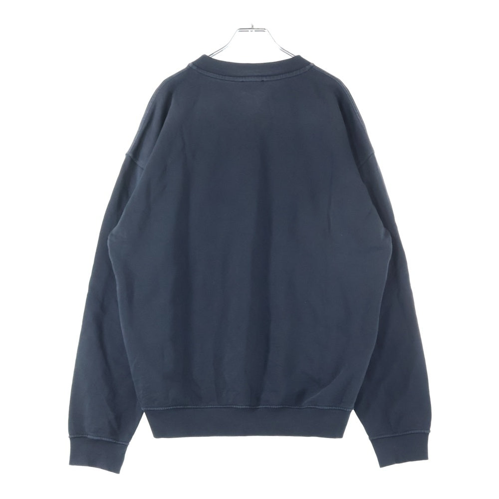 DIESEL(ディーゼル) Sweatshirt クルーネック スウェットシャツ フロントロゴ ワッペン ブラック A12124