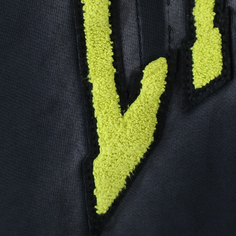 DIESEL(ディーゼル) Sweatshirt クルーネック スウェットシャツ フロントロゴ ワッペン ブラック A12124