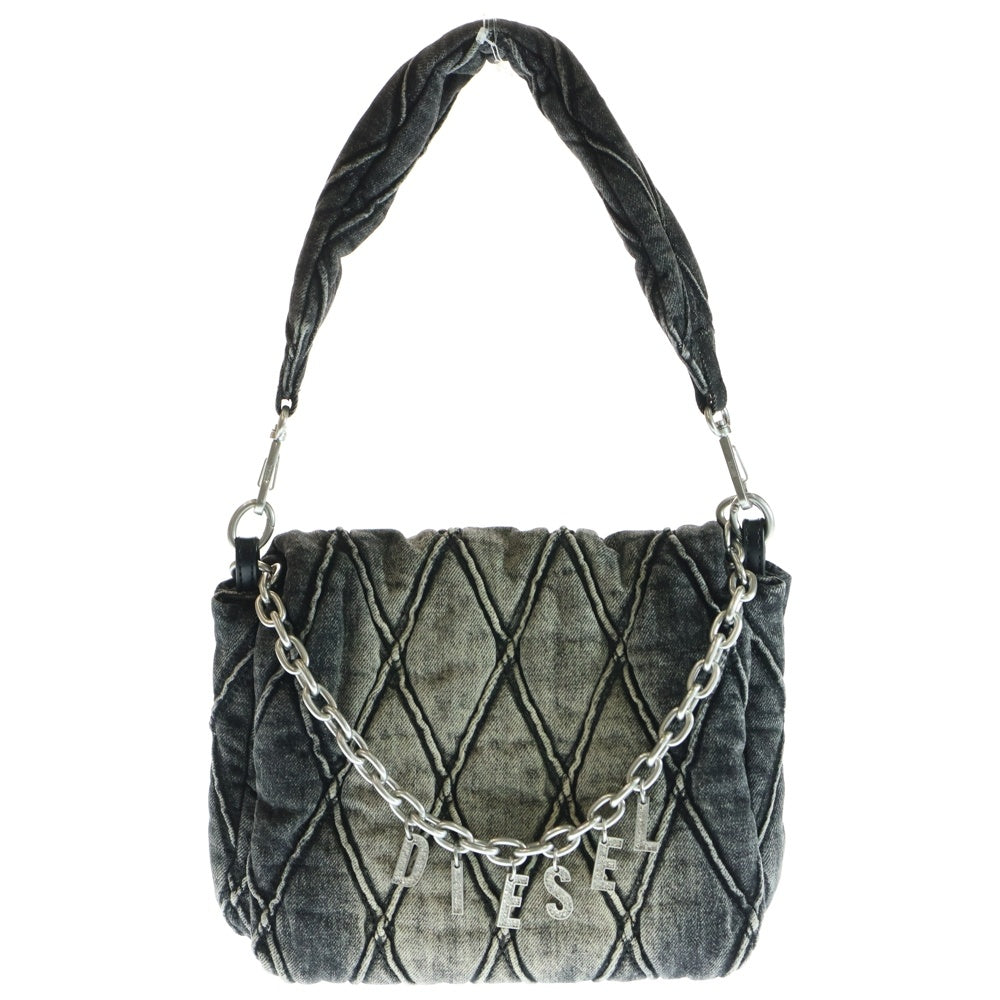 DIESEL(ディーゼル) CHARM-D SHOULDER デニムチェーンロゴ バッグ