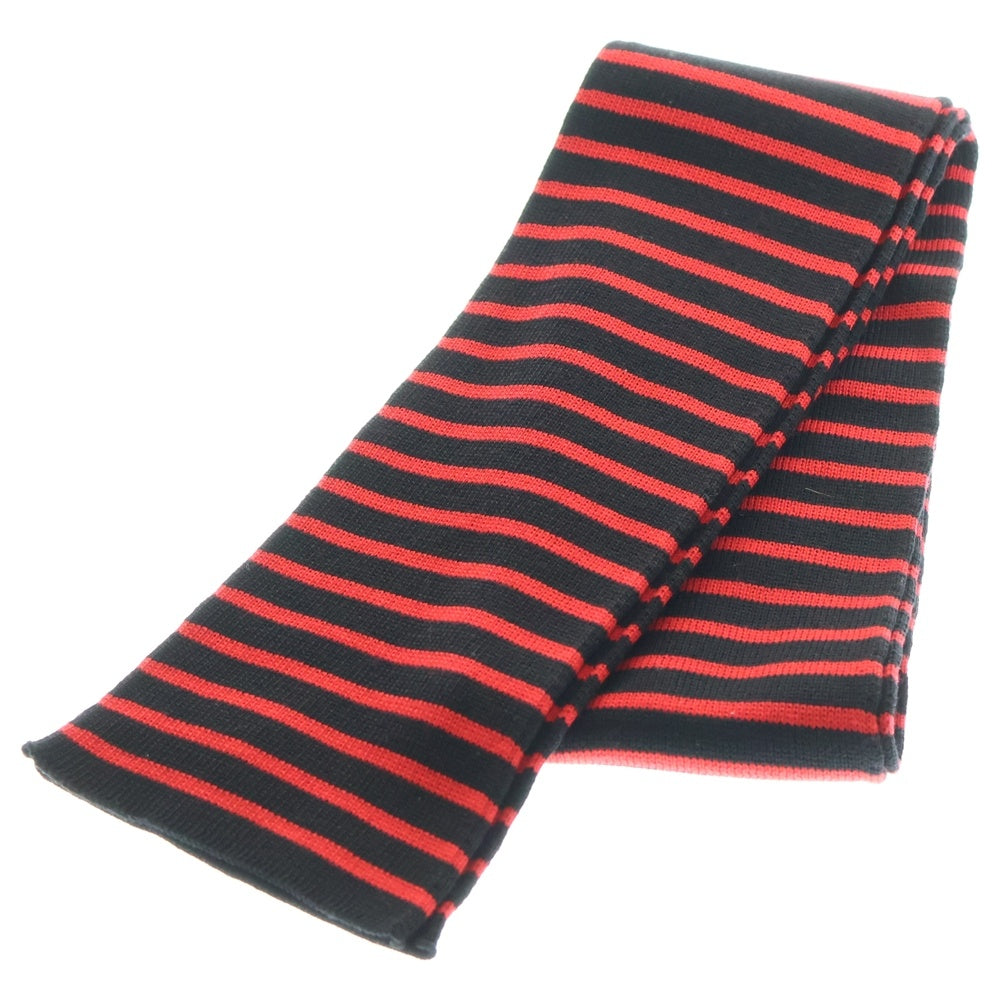 SAINT LAURENT PARIS(サンローランパリ) 15AW コットンウールボーダーマフラー 392961 Y1JC1