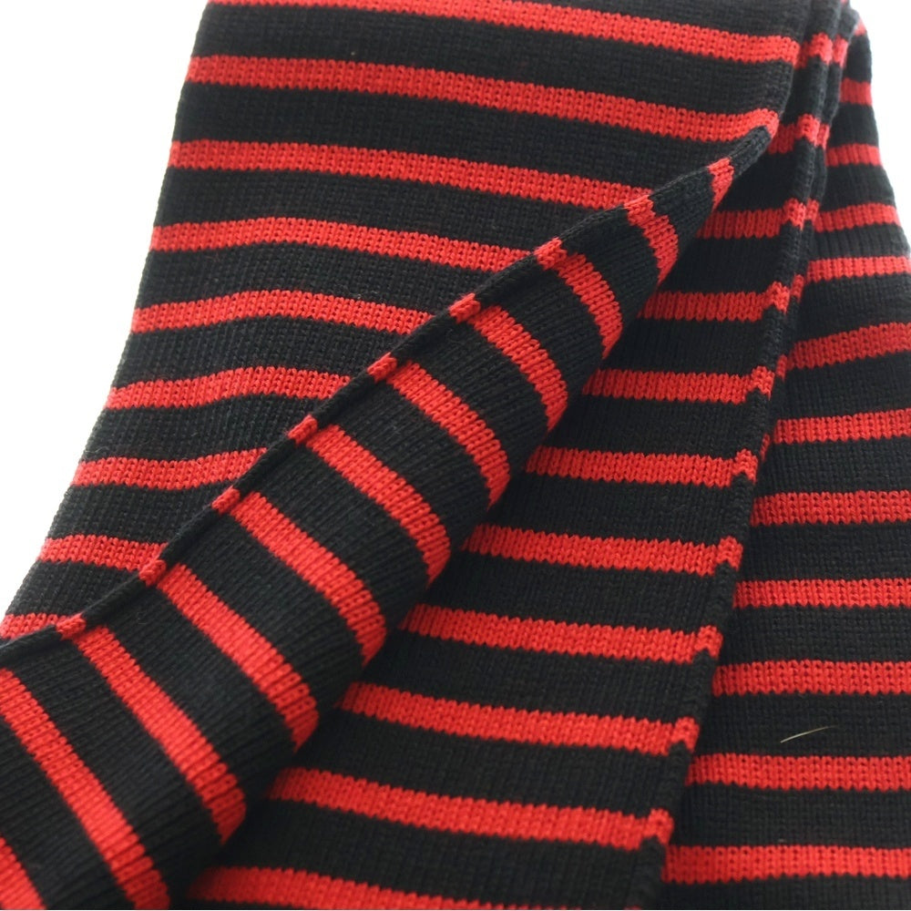 SAINT LAURENT PARIS(サンローランパリ) 15AW コットンウールボーダーマフラー 392961 Y1JC1