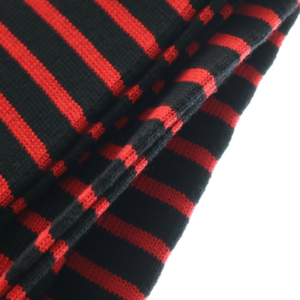 SAINT LAURENT PARIS(サンローランパリ) 15AW コットンウールボーダーマフラー 392961 Y1JC1