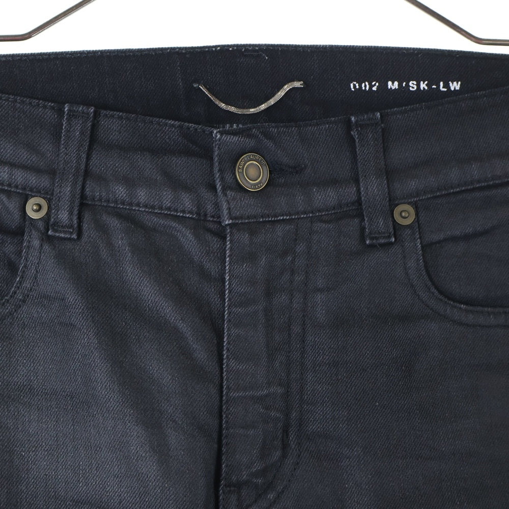 SAINT LAURENT PARIS(サンローランパリ) 5ポケット ストレートデニムパンツ ブラック 390001 Y824K