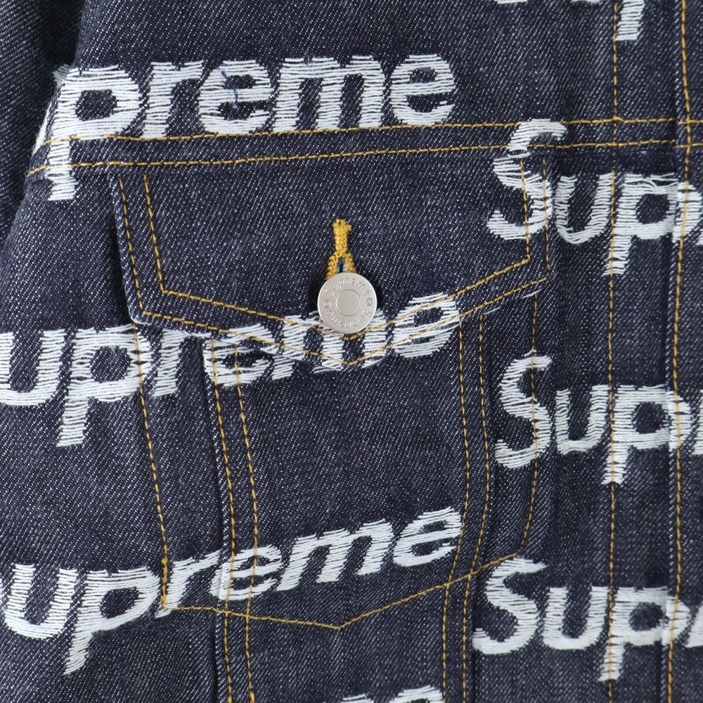 SUPREME(シュプリーム) Jacquard Logos Denim Trucker Jacket