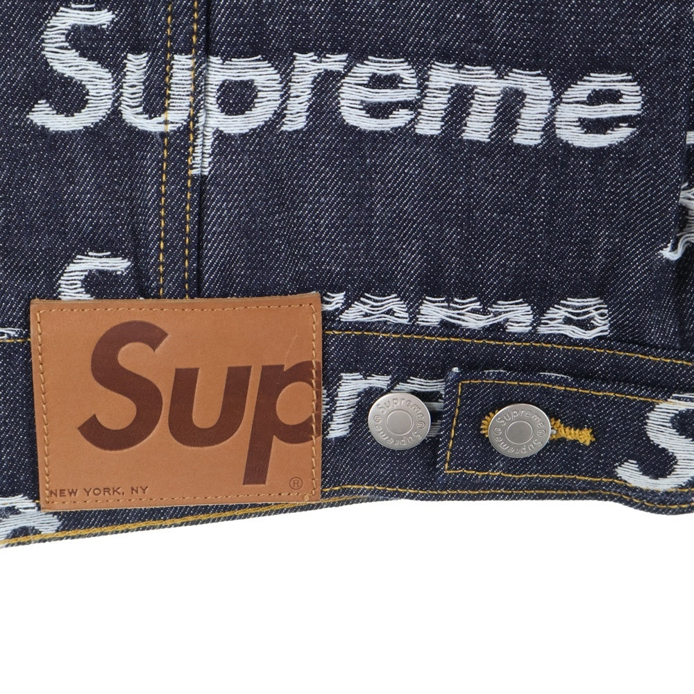 SUPREME(シュプリーム) Jacquard Logos Denim Trucker Jacket