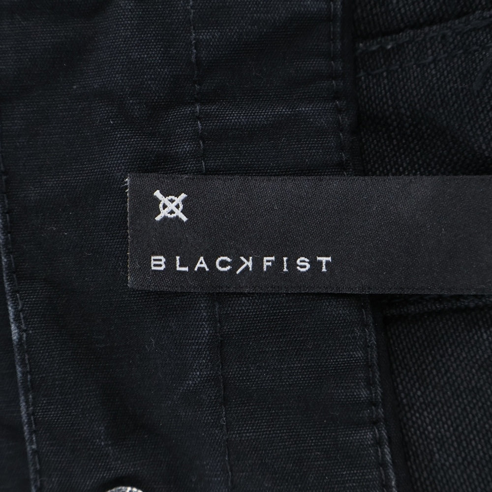 BLACKFIST(ブラックフィスト) バック刺繍 マルチポケット デニムジャケット ブラック