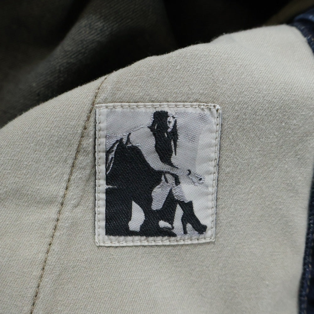 Rick Owens DRKSHDW(リックオウエンス ダークシャドウ) Concealed Zipfront Jacket ジップフロントジャケット デニムジャケット ベージュ DU02E7775DMP