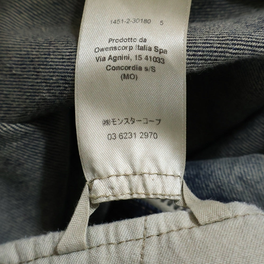 Rick Owens DRKSHDW(リックオウエンス ダークシャドウ) Concealed Zipfront Jacket ジップフロントジャケット デニムジャケット ベージュ DU02E7775DMP