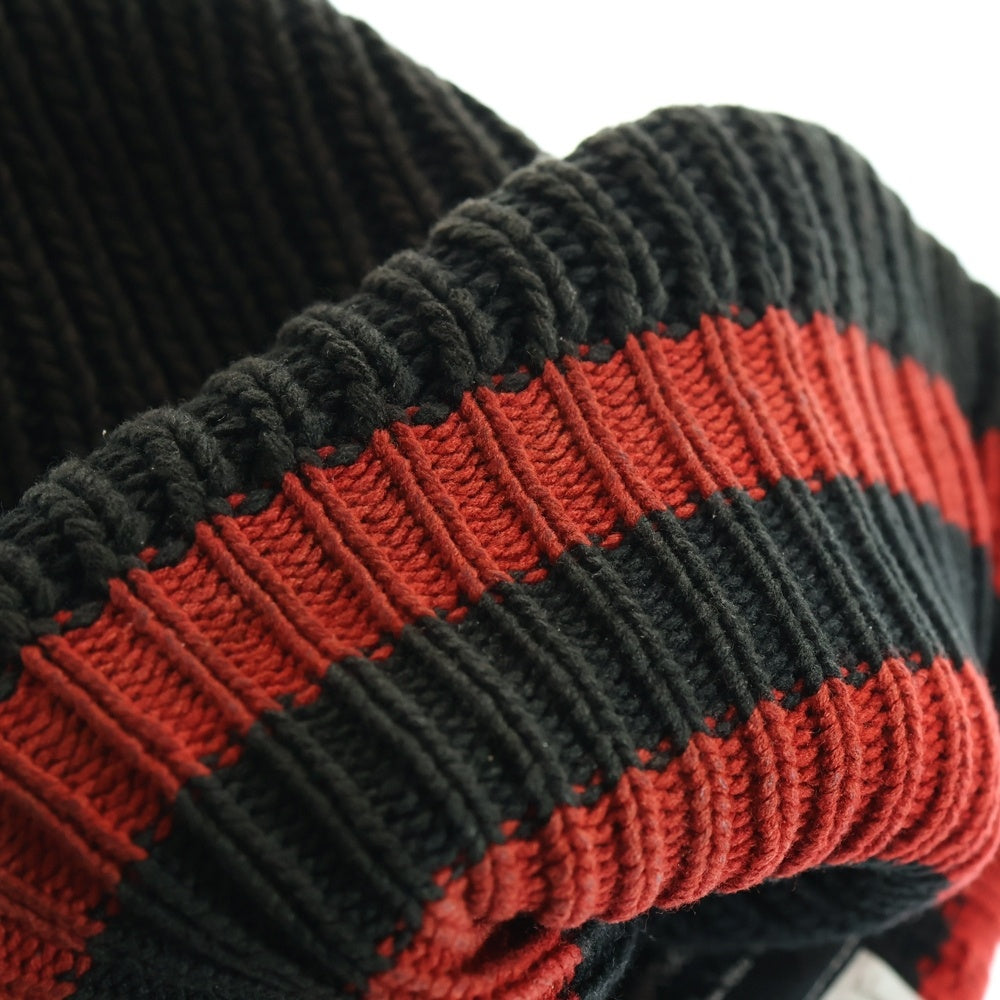 NUMBER (N)INE(ナンバーナイン) 03AW カート期 バルーンニットニットキャップ ニット帽 ブラック/レッド