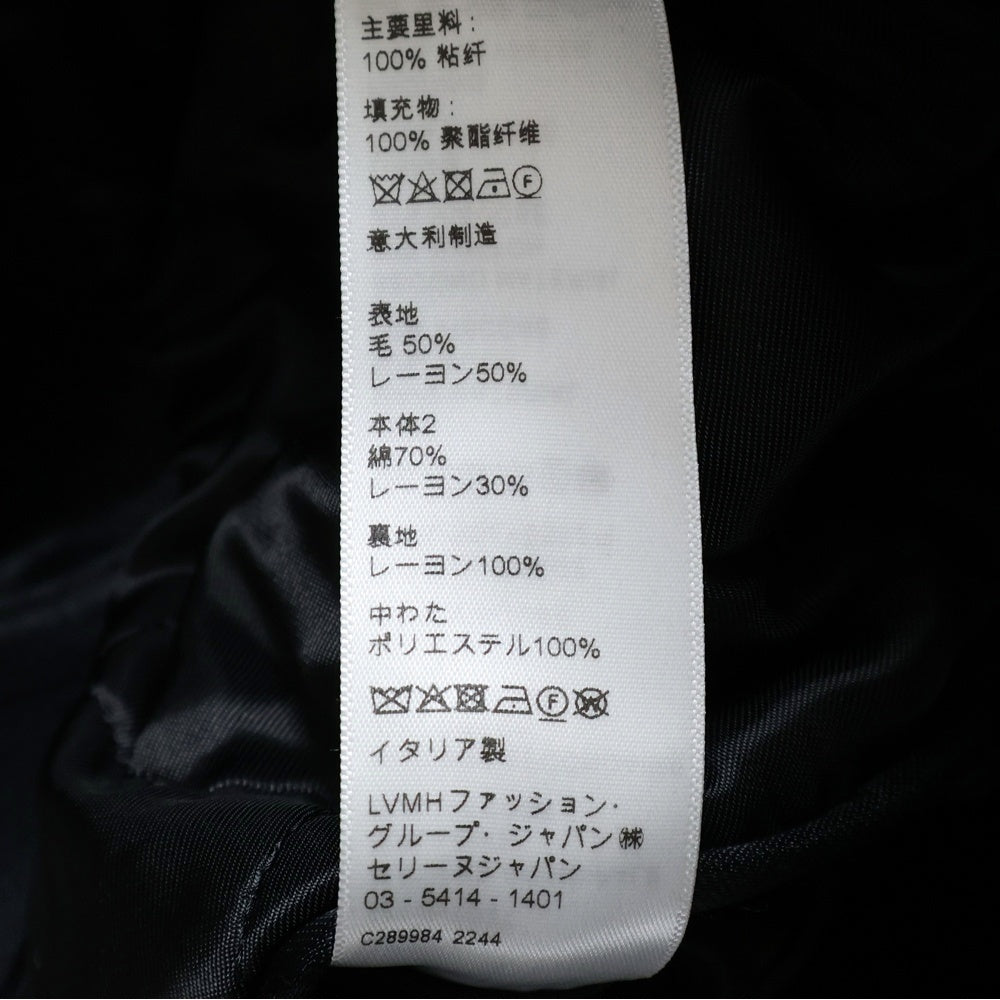 CELINE(セリーヌ) Cパッチ サテン ボンバージャケット ブルゾン ブラック 2W867532T