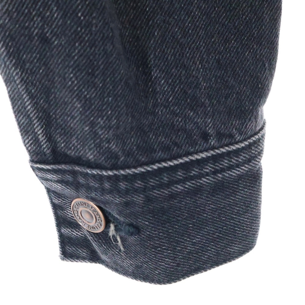 CELINE(セリーヌ) フードロゴプリント トラッカージャケット デニムジャケット ブラック 2Q472947F