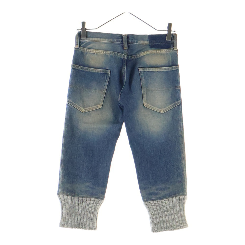 UNDERCOVER(アンダーカバー) 05AW ARTS&CRAFTS期 裾リブ デニム ジョガー クロップドパンツ インディゴ 5A84-P20