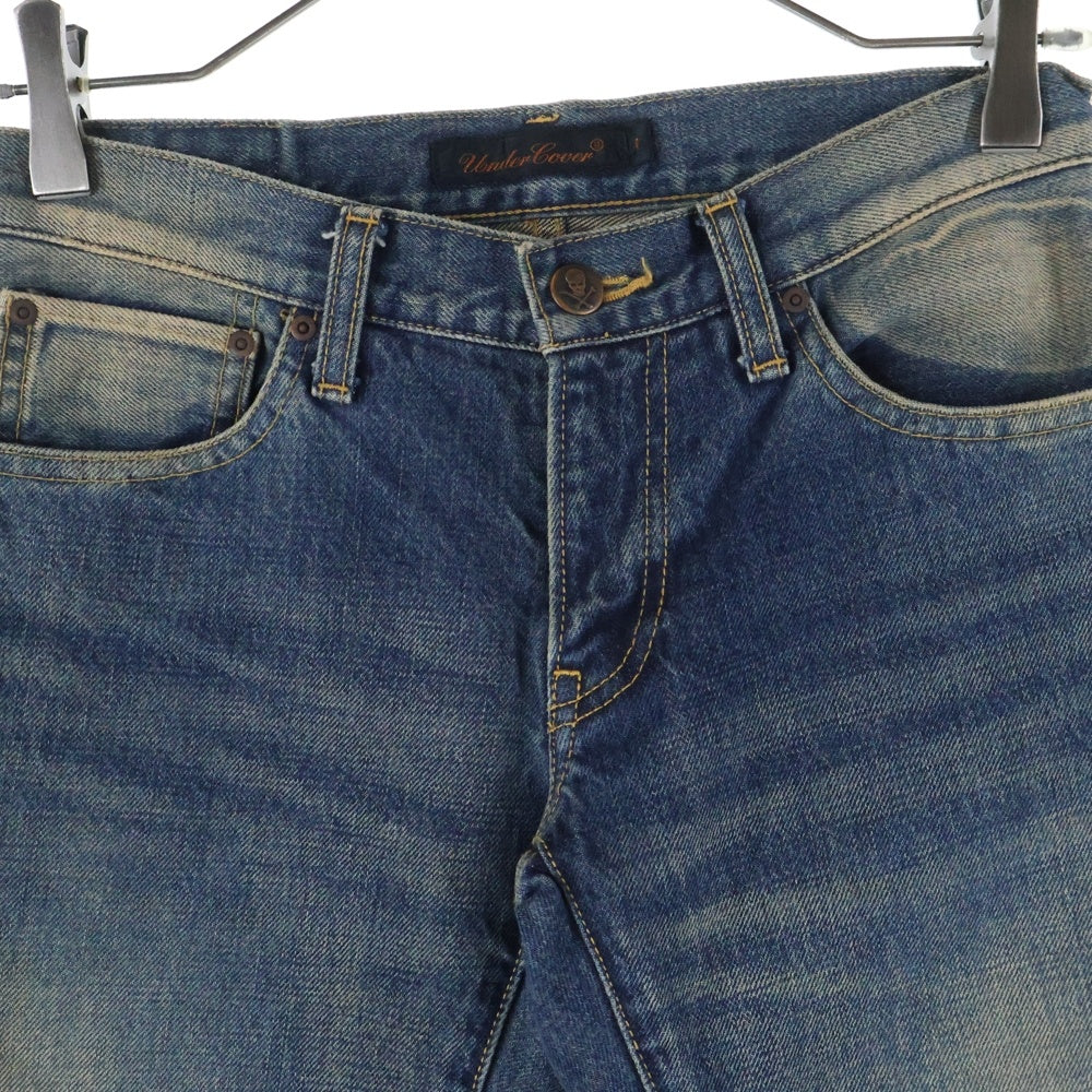 UNDERCOVER(アンダーカバー) 05AW ARTS&CRAFTS期 裾リブ デニム ジョガー クロップドパンツ インディゴ 5A84-P20