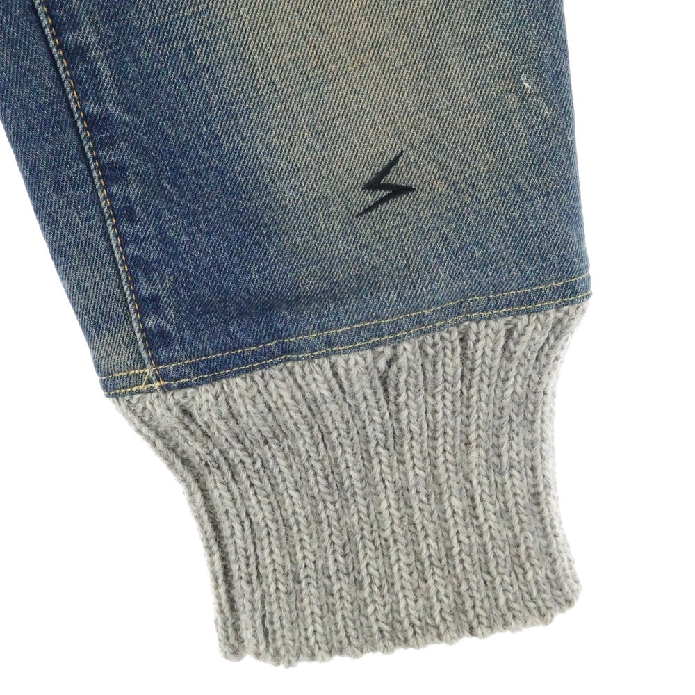 UNDERCOVER アンダーカバー 05AW ARTS&CRAFTS期 裾リブ デニム ジョガー クロップドパンツ インディゴ 5A84-P20 UNDERCOVER(アンダーカバー) 05AW ARTS&CRAFTS期 裾リブ デニム