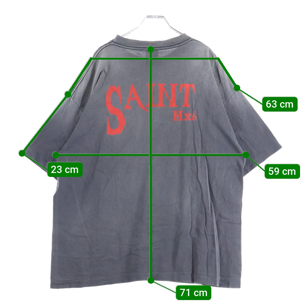 SAINT MICHAEL(セントマイケル) 25SS The Lost Boys プリントデザイン 半袖Tシャツ カットソー ブラック SM-HR8-0000-C51