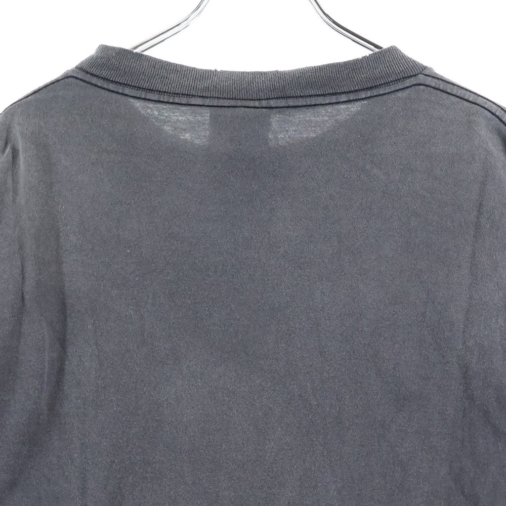 SAINT MICHAEL(セントマイケル) 25SS PSYCHOTIC SNT ヴィンテージ加工 プリントデザイン 半袖Tシャツ カットソー ブラック SM-HR8-0000-004