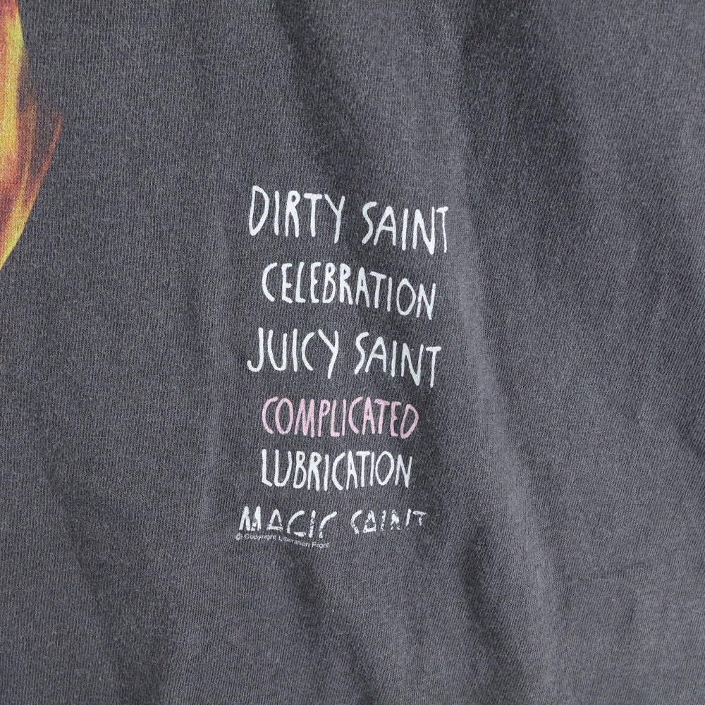 SAINT MICHAEL(セントマイケル) 25SS TEE DEVIL DADDY プリントデザイン 半袖Tシャツ カットソー グレー SM-HR8-0000-002