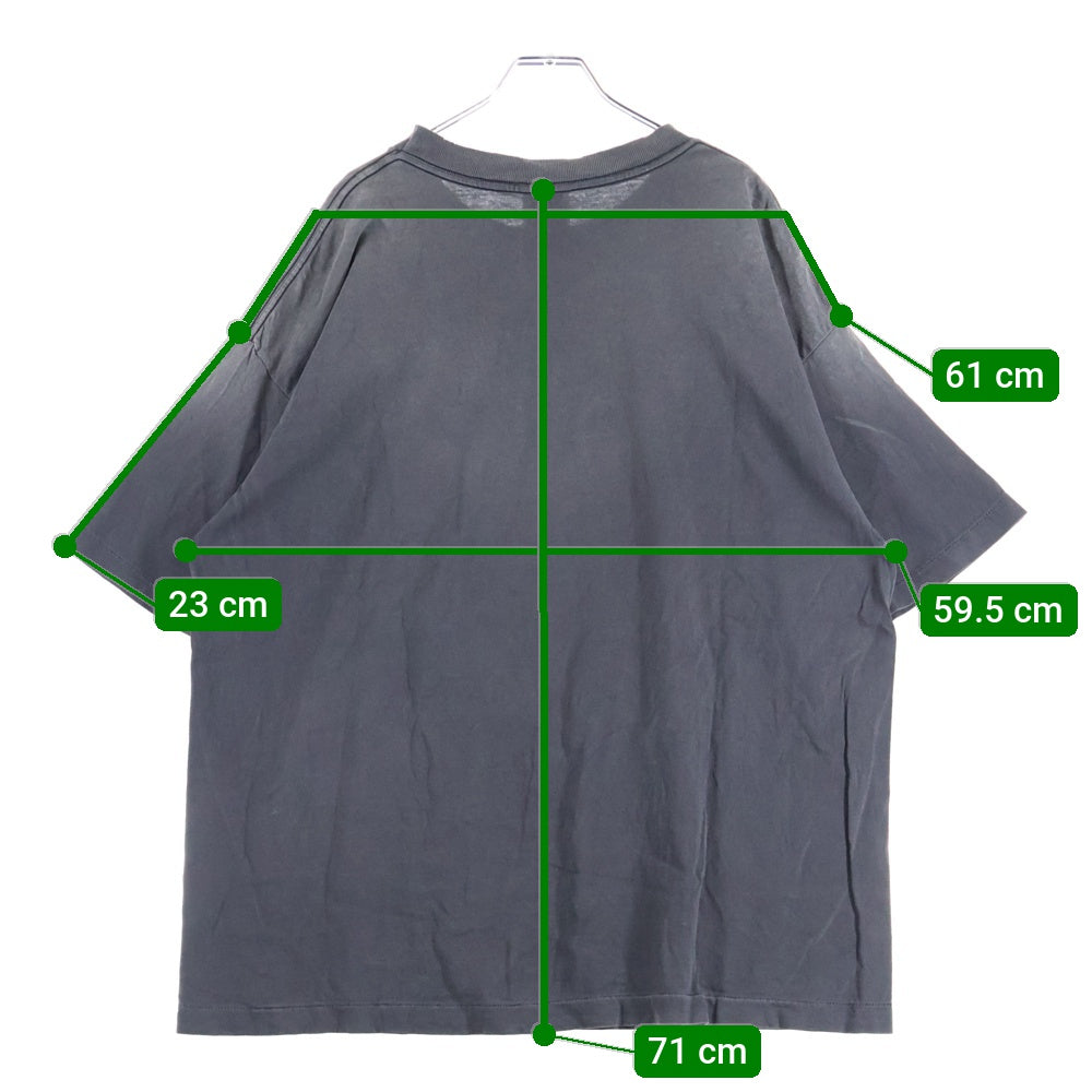 SAINT MICHAEL(セントマイケル) 25SS JESUS S/S TEE ジーザスプリントクルーネック半袖Tシャツカットソー グレー SM-HR8-0000-016