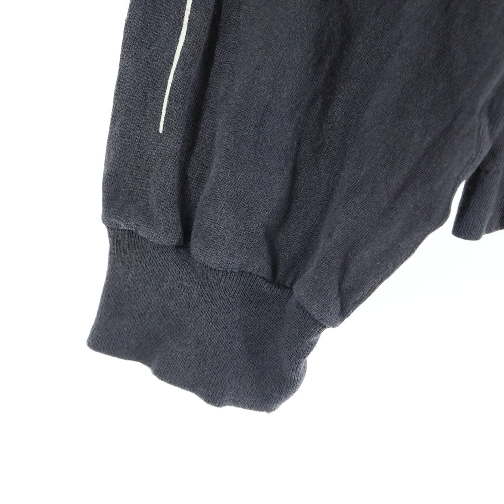 SAINT MICHAEL(セントマイケル) 25SS TEFRON DISCO INSANITY ML LS TEE ロゴプリントTシャツ 長袖カットソー チャコールグレー SM-HR8-0000-C41