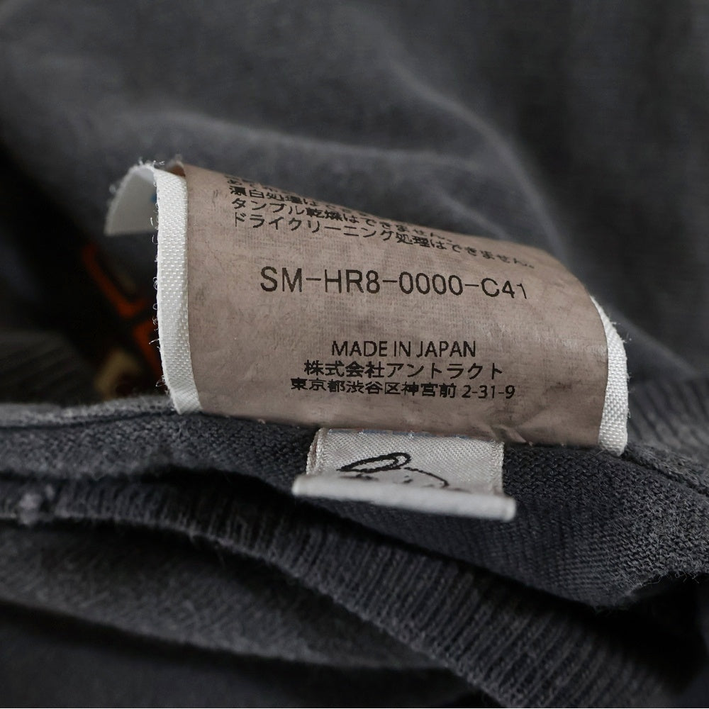 SAINT MICHAEL(セントマイケル) 25SS TEFRON DISCO INSANITY ML LS TEE ロゴプリントTシャツ 長袖カットソー チャコールグレー SM-HR8-0000-C41