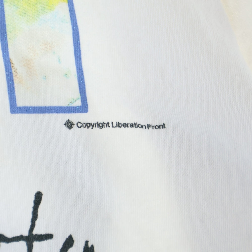 SAINT MICHAEL(セントマイケル) 25SS SUPER DIRTY プリントデザイン 半袖Tシャツ カットソー ホワイト SM-HR8-0000-025