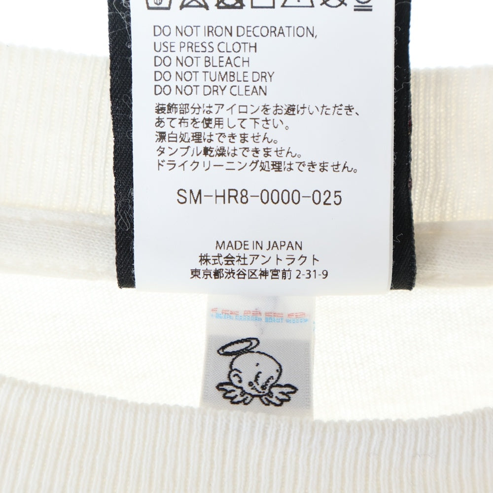 SAINT MICHAEL(セントマイケル) 25SS SUPER DIRTY プリントデザイン 半袖Tシャツ カットソー ホワイト SM-HR8-0000-025