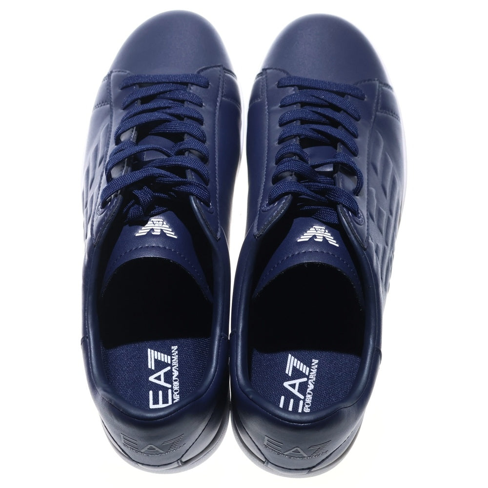 EMPORIO ARMANI(エンポリオアルマーニ) レザースニーカー ローカットスニーカー ネイビー/ホワイト X8X001