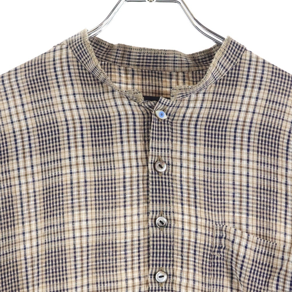 UNDERCOVER(アンダーカバー) 25AW レーヨンプルオーバーチェックシャツ ブラウン UC2E4402-3