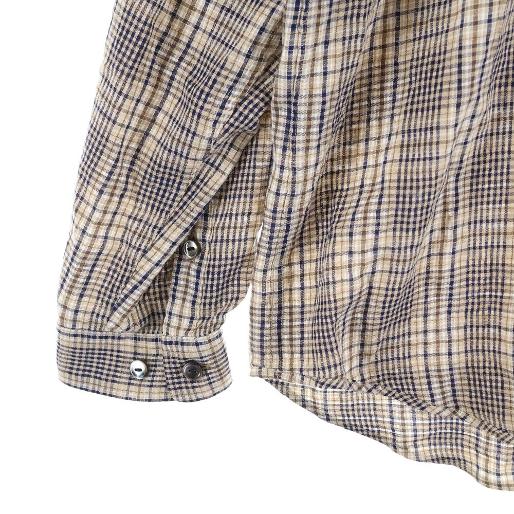 UNDERCOVER(アンダーカバー) 25AW レーヨンプルオーバーチェックシャツ ブラウン UC2E4402-3