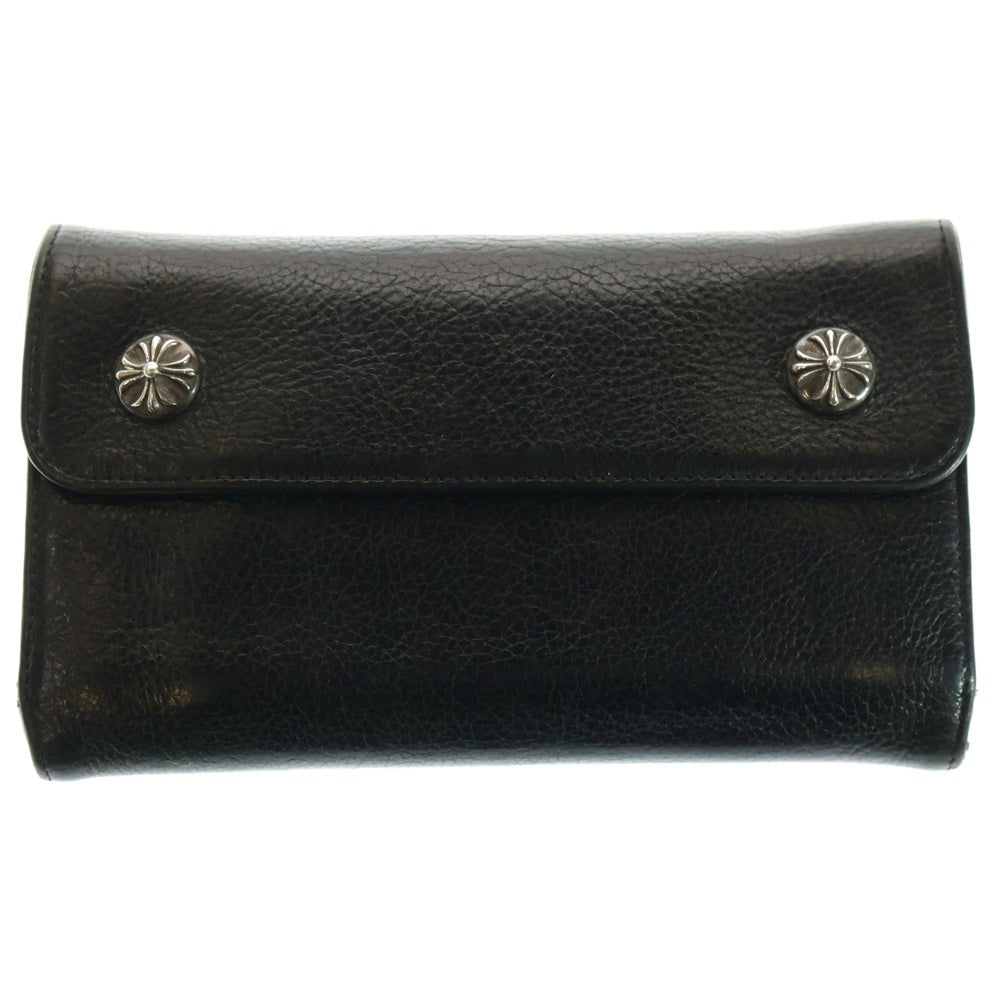 CHROME HEARTS(クロムハーツ) WAVE ウェーブ レザーウォレット 財布 ブラック BCA374