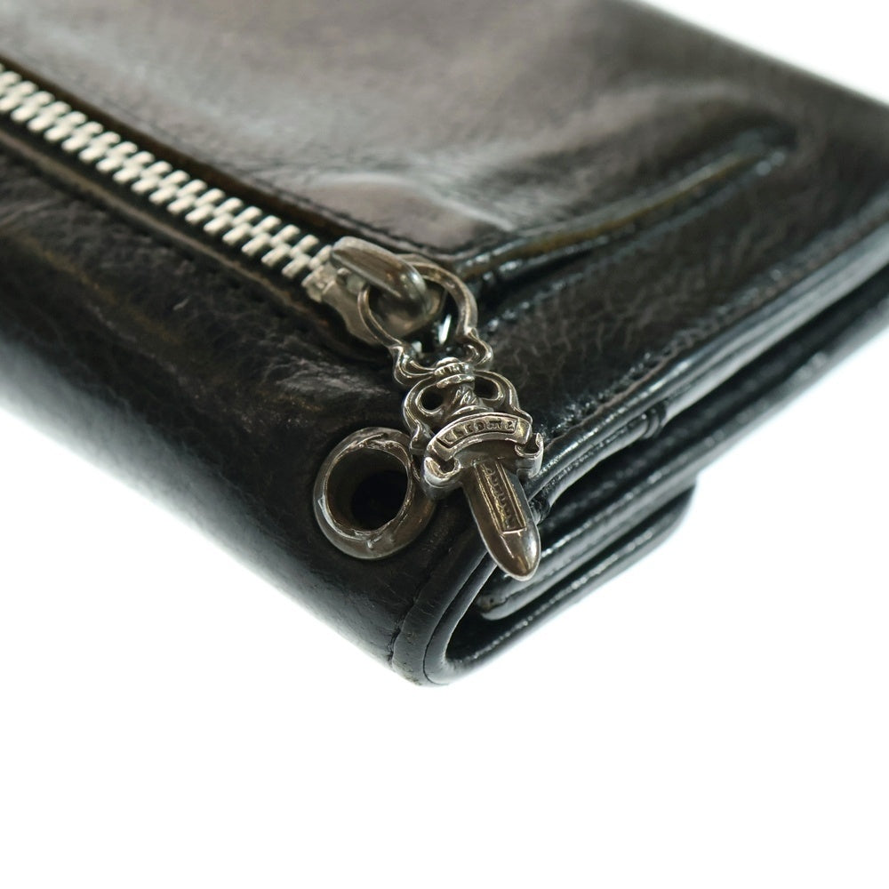 CHROME HEARTS(クロムハーツ) WAVE ウェーブ レザーウォレット 財布 ブラック BCA374
