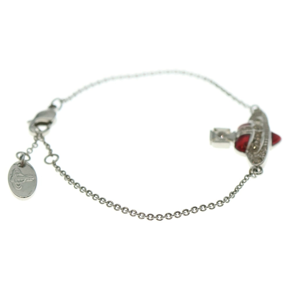 Vivienne Westwood(ヴィヴィアンウエストウッド) ラインストーン ディアマンテハート ブレスレット シルバー