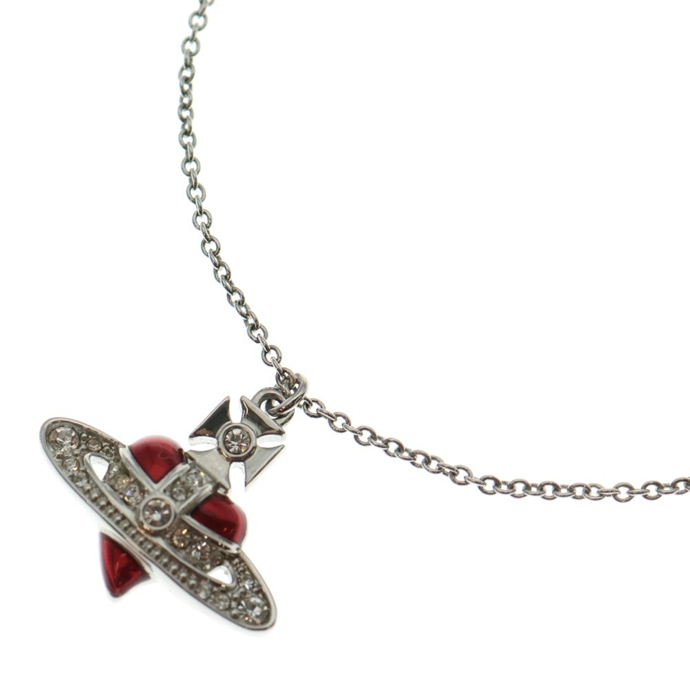 Vivienne Westwood(ヴィヴィアンウエストウッド) ラインストーン ディアマンテハート ネックレス シルバー