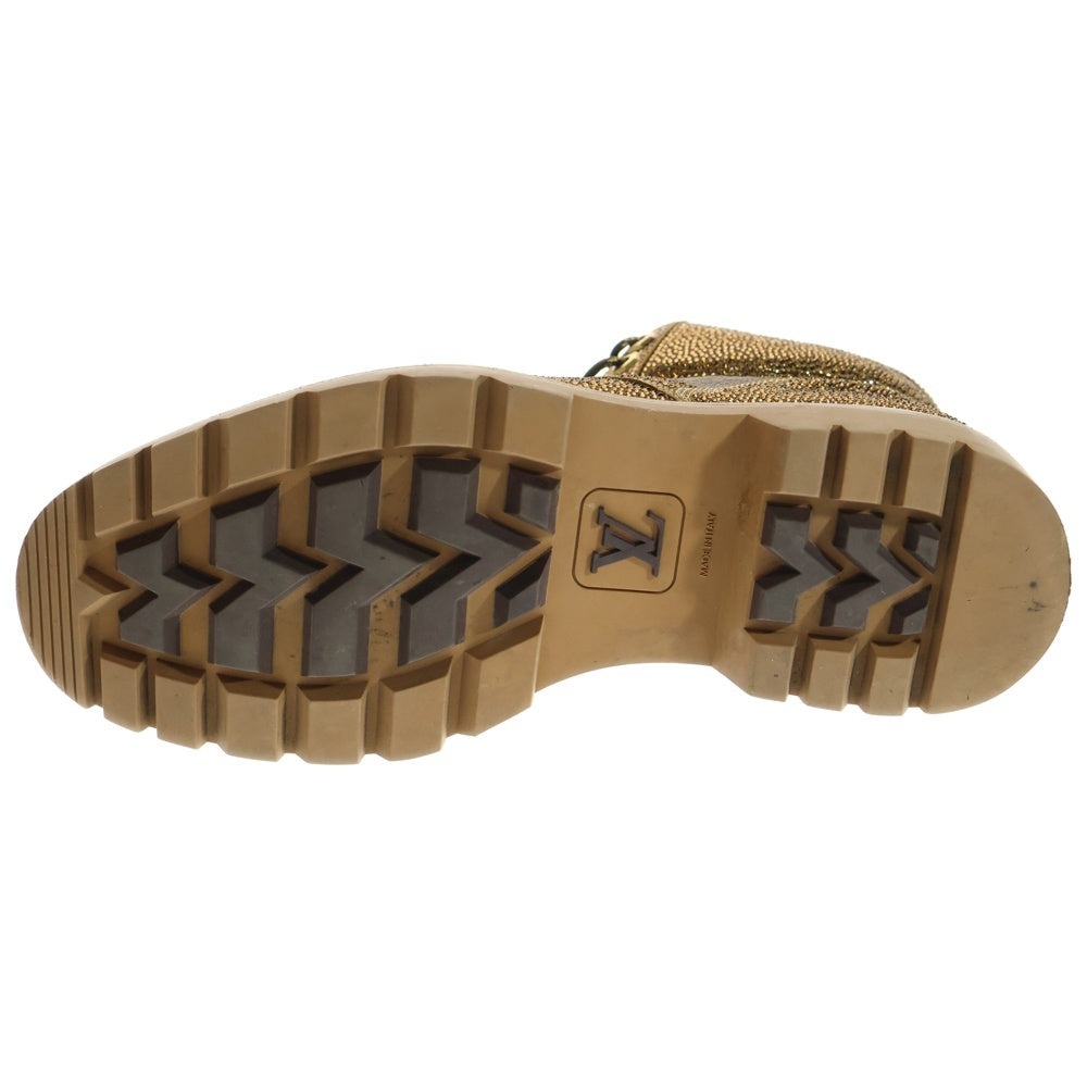 LOUIS VUITTON(ルイヴィトン) オーベルカンフ スワロフスキー ハイカットスニーカー ブラウン