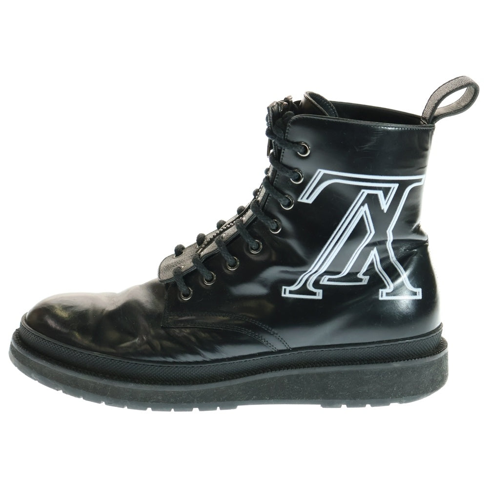 LOUIS VUITTON(ルイヴィトン) シグネチャーロゴ フロントロゴ アンクルブーツ ブラック