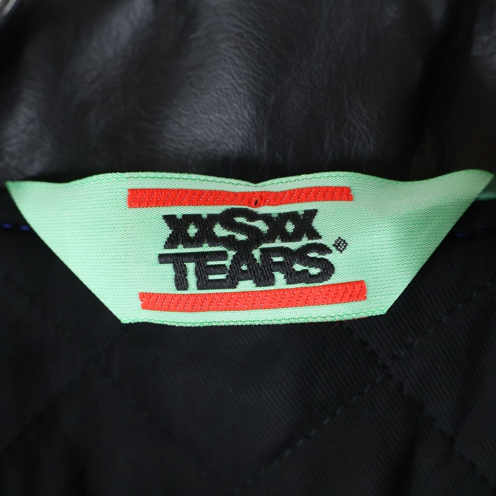 SAINT MICHAEL(セントマイケル) 23AW HOLY GRAIL レザーバーシティジャケット スタジャン ブルー SM-A23-0000-C24